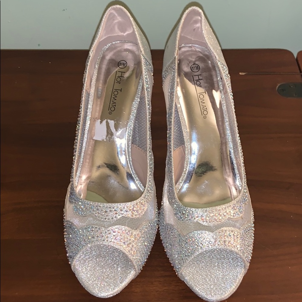 EUC Hot Tomato Red Carpet Open Toe Heels